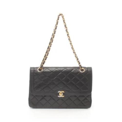 Pre-owned Leather chanel-bags Chanel Vintage , Black , Dames