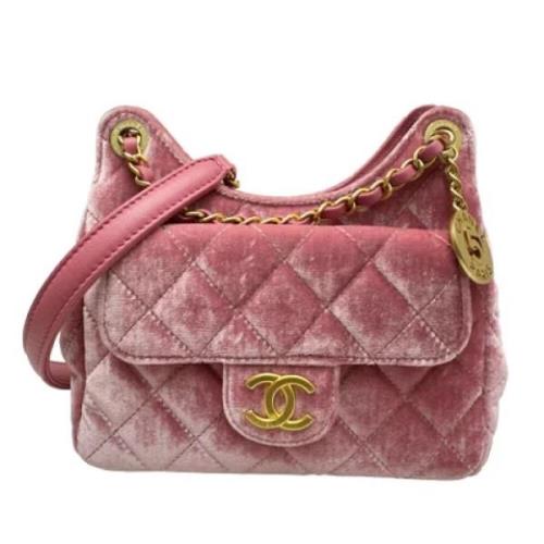 Pre-owned Velvet chanel-bags Chanel Vintage , Pink , Dames