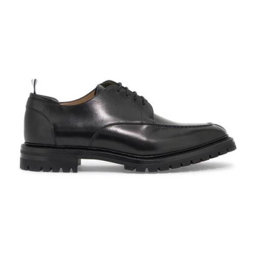 Gladleren Derby Apron Stitch schoenen Thom Browne , Black , Heren