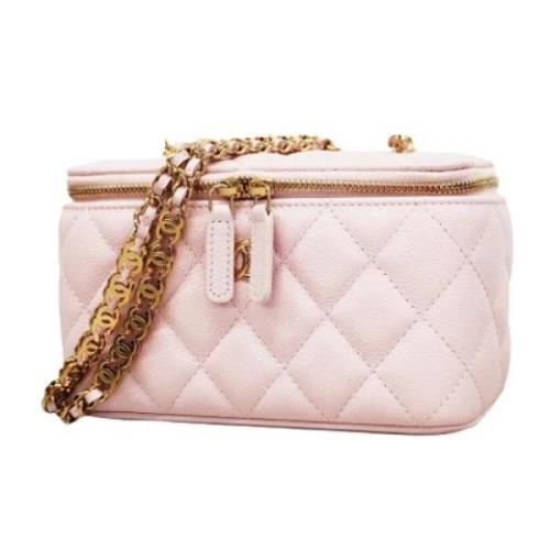 Pre-owned Leather chanel-bags Chanel Vintage , Pink , Dames