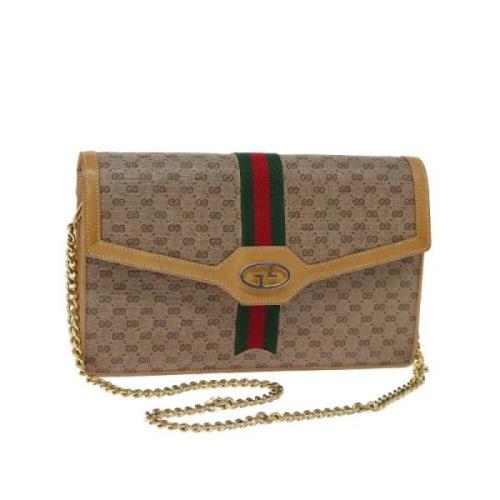 Pre-owned Canvas gucci-bags Gucci Vintage , Beige , Dames