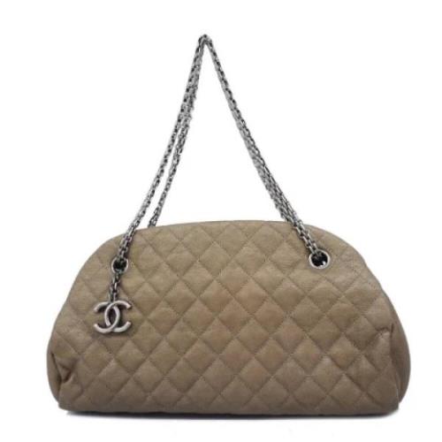 Pre-owned Leather chanel-bags Chanel Vintage , Beige , Dames