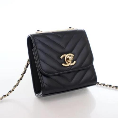 Pre-owned Leather chanel-bags Chanel Vintage , Black , Dames