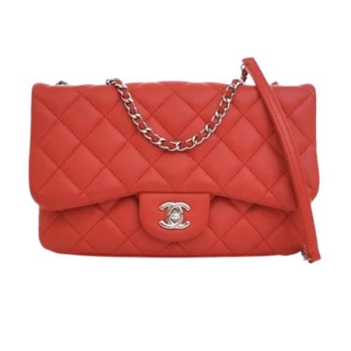 Pre-owned Leather chanel-bags Chanel Vintage , Red , Dames