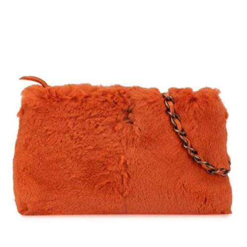 Pre-owned Fur chanel-bags Chanel Vintage , Orange , Dames