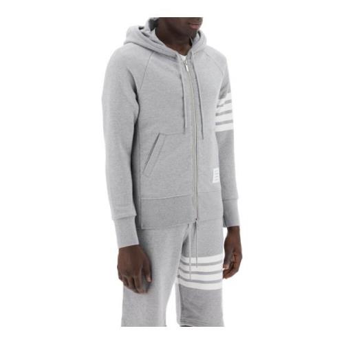 4-Bar Zip-Up Hoodie Thom Browne , Gray , Heren