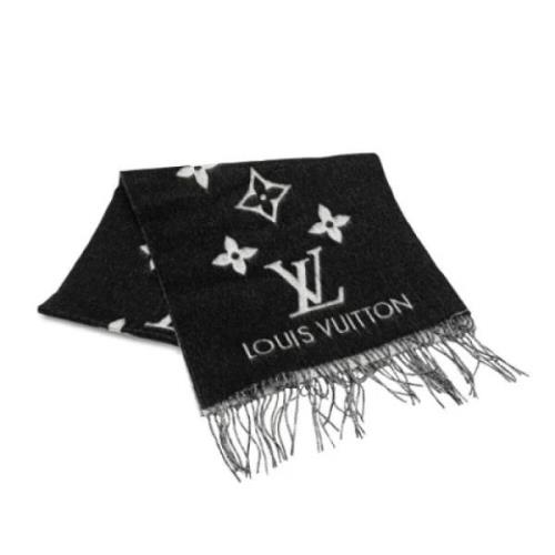 Pre-owned Cashmere scarves Louis Vuitton Vintage , Black , Dames