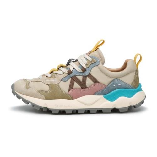 Suede and technical fabric sneakers Lenzan Woman Flower Mountain , Mul...