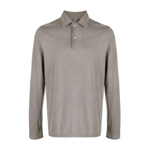 Lange Mouw Polo Aspesi , Gray , Heren