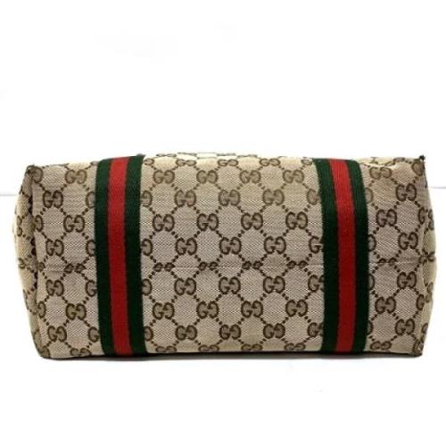 Pre-owned Canvas totes Gucci Vintage , Beige , Dames