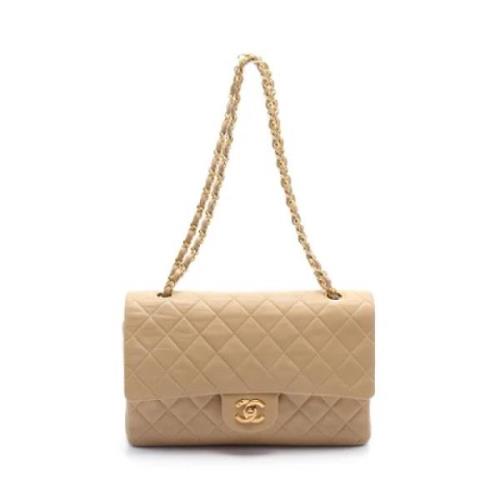 Pre-owned Leather chanel-bags Chanel Vintage , Beige , Dames