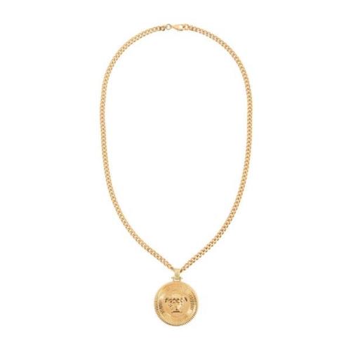 Medusa Biggie Hanger Ketting Versace , Yellow , Heren