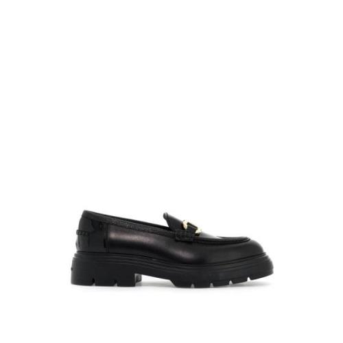 Loafers met dubbele Gancini Salvatore Ferragamo , Black , Dames