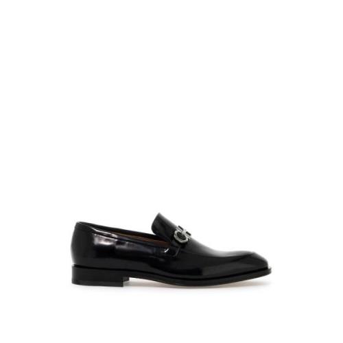 Mocassins van geborsteld leer met Gancini detail Salvatore Ferragamo ,...