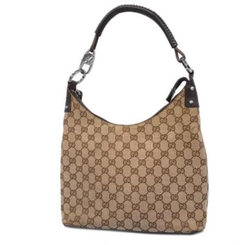 Pre-owned Canvas gucci-bags Gucci Vintage , Beige , Dames