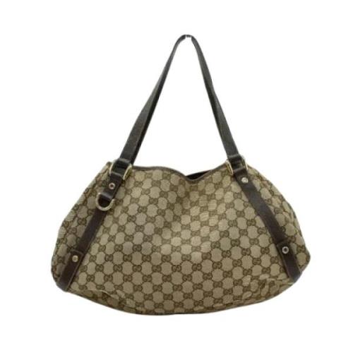 Pre-owned Canvas gucci-bags Gucci Vintage , Beige , Dames