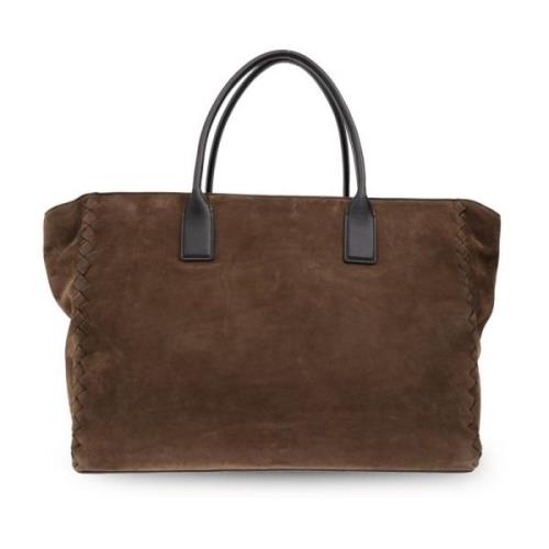 Suède shopper tas Bottega Veneta , Brown , Heren