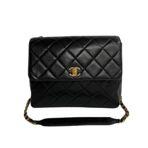 Pre-owned Leather chanel-bags Chanel Vintage , Black , Dames