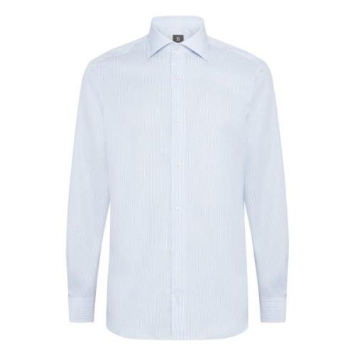 Ultimate NON Iron Slim Fit Gestreept Katoenen Twill Overhemd Boggi Mil...