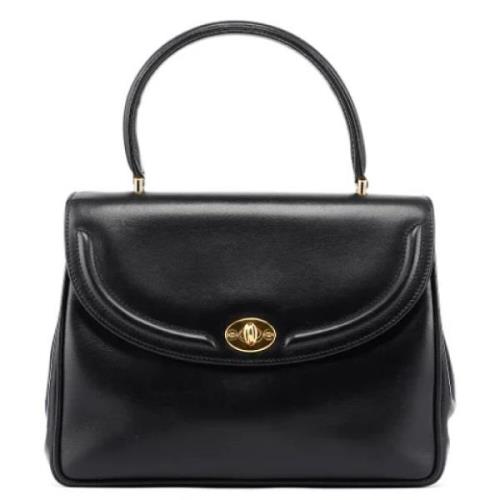 Pre-owned Leather handbags Gucci Vintage , Black , Dames