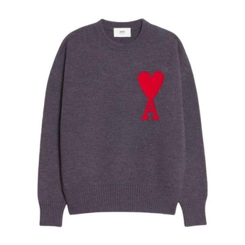 ADC Crewneck Sweater Ami Paris , Gray , Dames