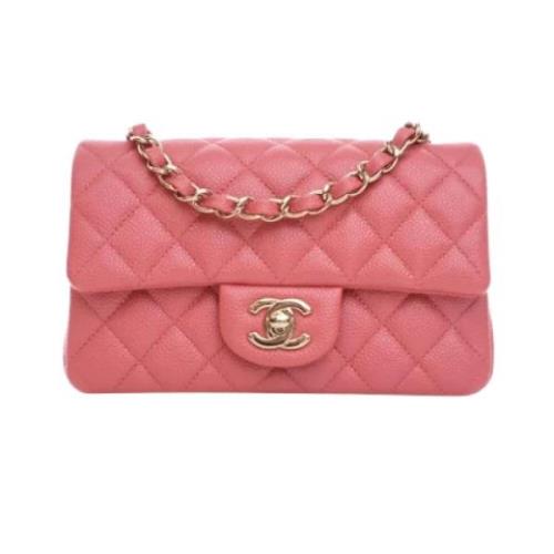 Pre-owned Leather chanel-bags Chanel Vintage , Pink , Dames