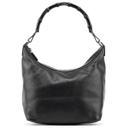 Pre-owned Leather handbags Gucci Vintage , Black , Dames