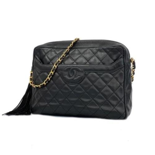 Pre-owned Leather chanel-bags Chanel Vintage , Black , Dames