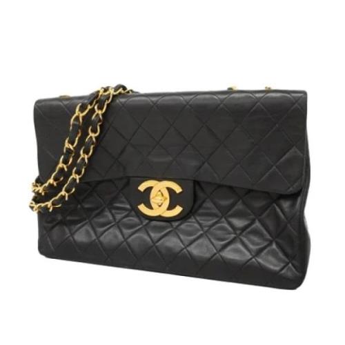 Pre-owned Leather chanel-bags Chanel Vintage , Black , Dames