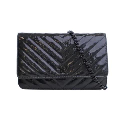 Pre-owned Leather chanel-bags Chanel Vintage , Black , Dames