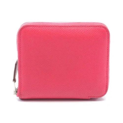 Pre-owned Leather wallets Hermès Vintage , Pink , Dames