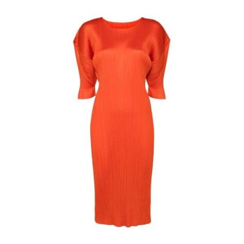 Donker Oranje Jurk Issey Miyake , Orange , Dames