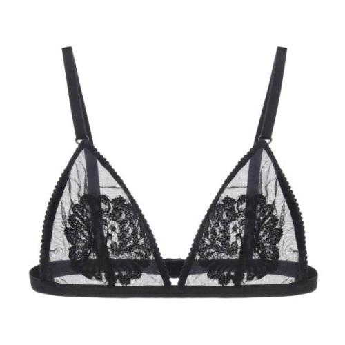 Kanten Detail Soft Cup Triangel Beha Dolce & Gabbana , Black , Dames