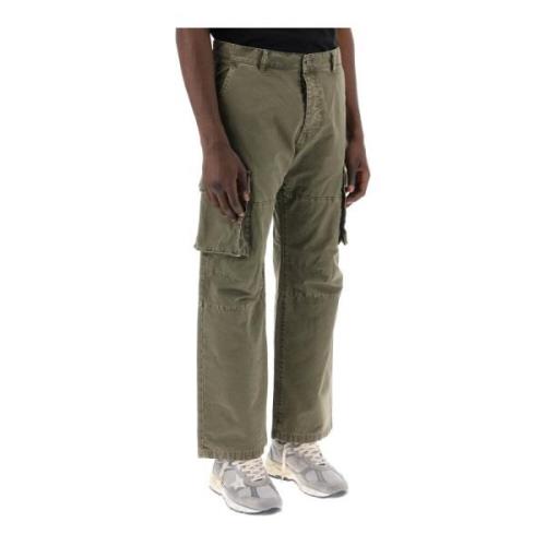 Canvas Cargo Broek Rechte Pijp Golden Goose , Green , Heren