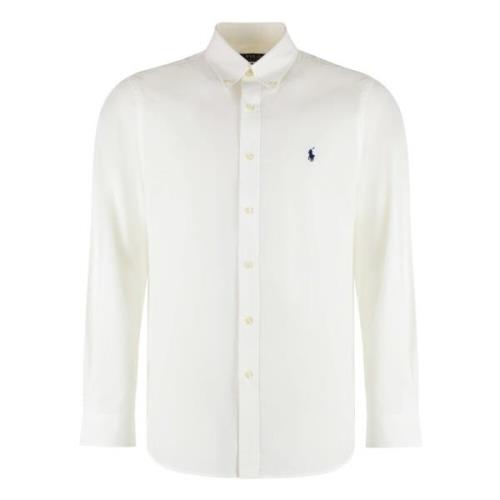 Stretch katoenen overhemd Ralph Lauren , White , Heren