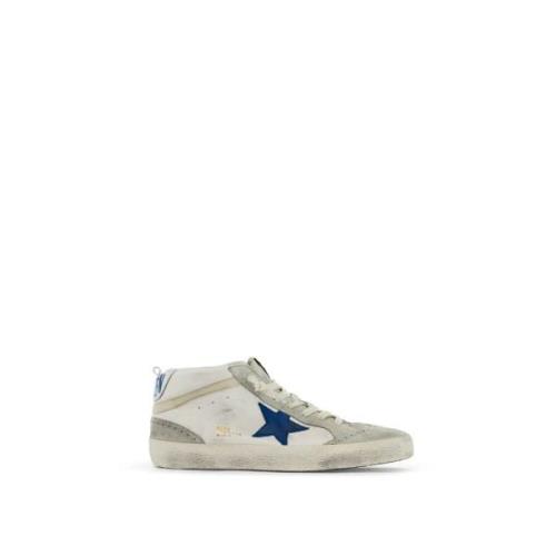 Stijlvolle Mid Star Leren Sneakers Golden Goose , White , Heren