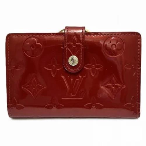 Pre-owned Leather wallets Louis Vuitton Vintage , Red , Dames