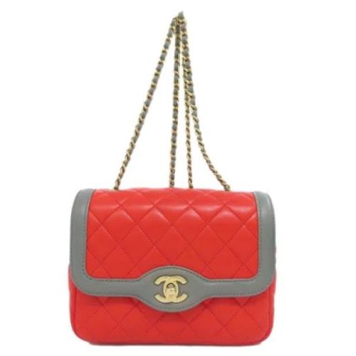 Pre-owned Leather chanel-bags Chanel Vintage , Red , Dames