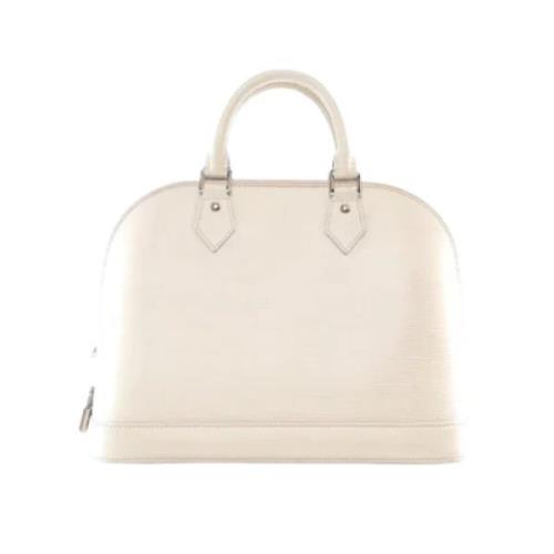 Pre-owned Leather handbags Louis Vuitton Vintage , White , Dames