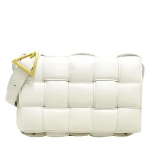 Pre-owned Leather shoulder-bags Bottega Veneta Vintage , White , Dames