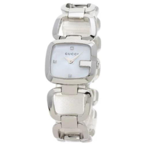 Pre-owned Stainless Steel watches Gucci Vintage , White , Dames