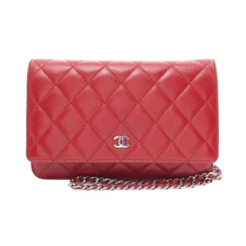 Pre-owned Leather chanel-bags Chanel Vintage , Red , Dames