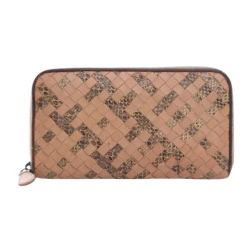 Pre-owned Leather wallets Bottega Veneta Vintage , Beige , Dames