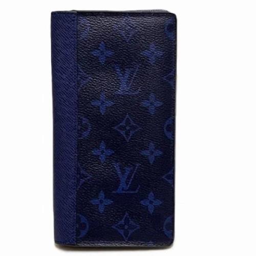 Pre-owned Fabric wallets Louis Vuitton Vintage , Blue , Heren