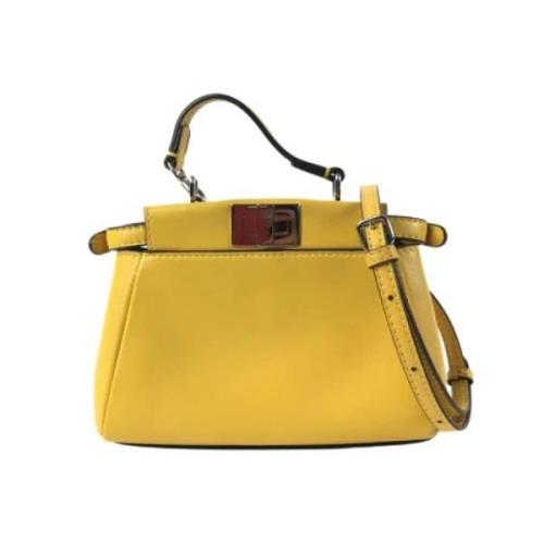 Pre-owned Leather fendi-bags Fendi Vintage , Yellow , Dames