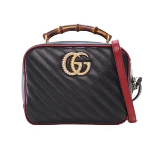 Pre-owned Leather handbags Gucci Vintage , Black , Dames