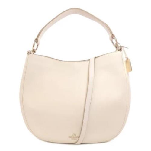 Pre-owned Leather shoulder-bags Coach Pre-owned , White , Dames