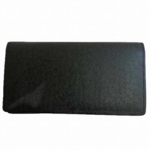 Pre-owned Leather wallets Louis Vuitton Vintage , Black , Heren