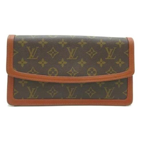 Pre-owned Canvas clutches Louis Vuitton Vintage , Brown , Dames