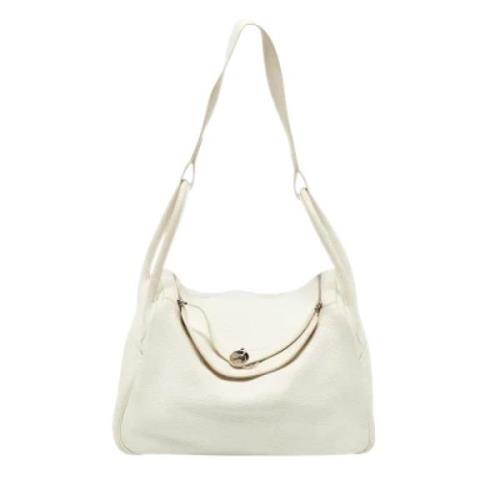 Pre-owned Leather handbags Hermès Vintage , White , Dames